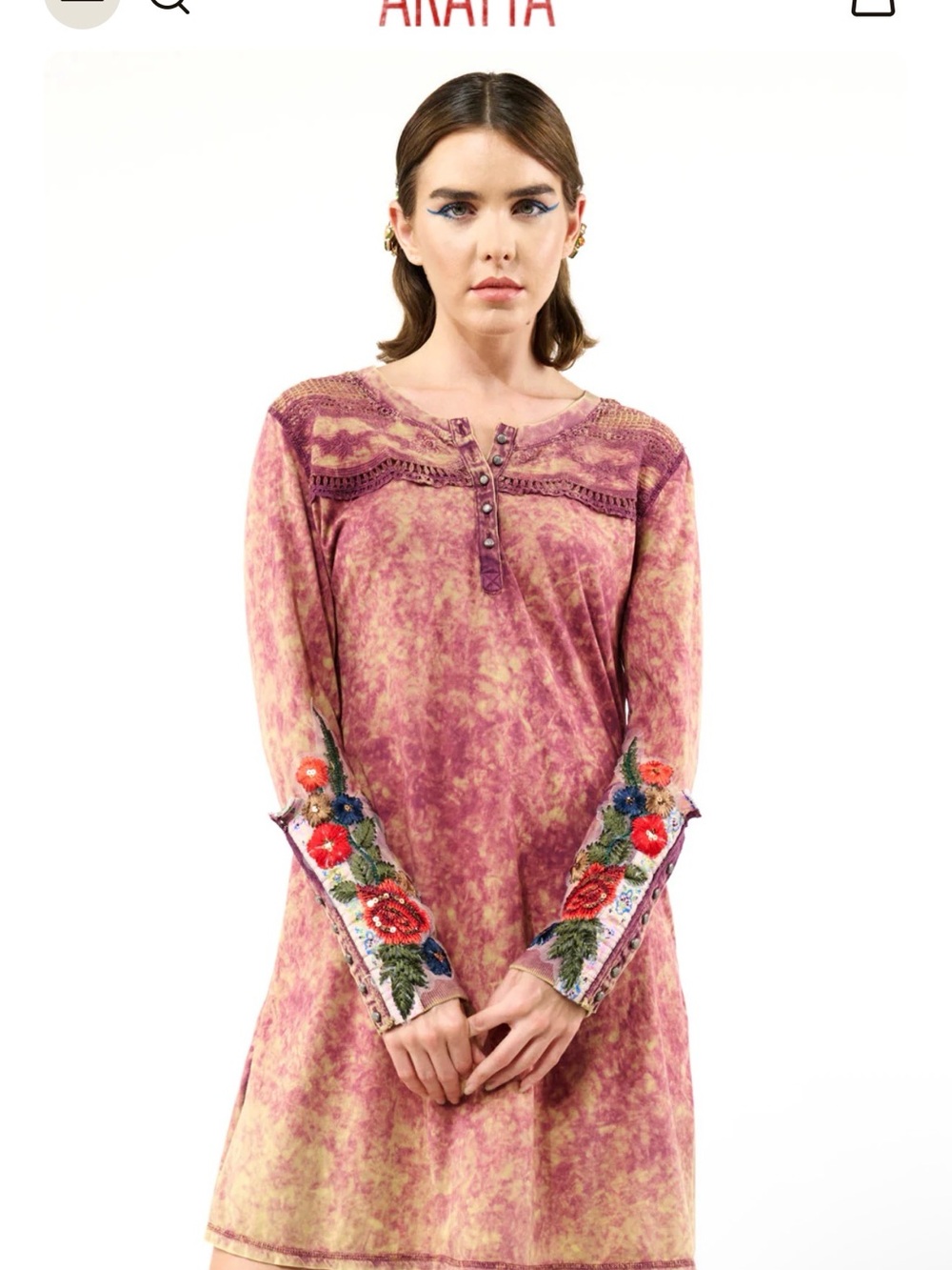 Under the Moonlight Tunic Dress by Aratta, NWT